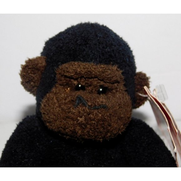 Russ Berrie Luv Pets Gorilla BOZ 5" Bean Bag Plush Stuffed Chamois Feel w Tag - Picture 2 of 8